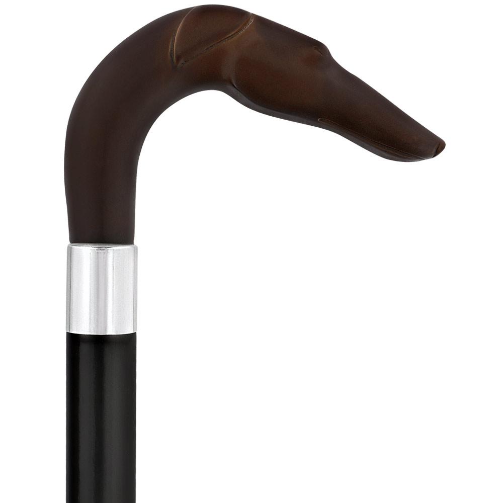 HARVY Whippet Dog Tourist Crook Walking Cane