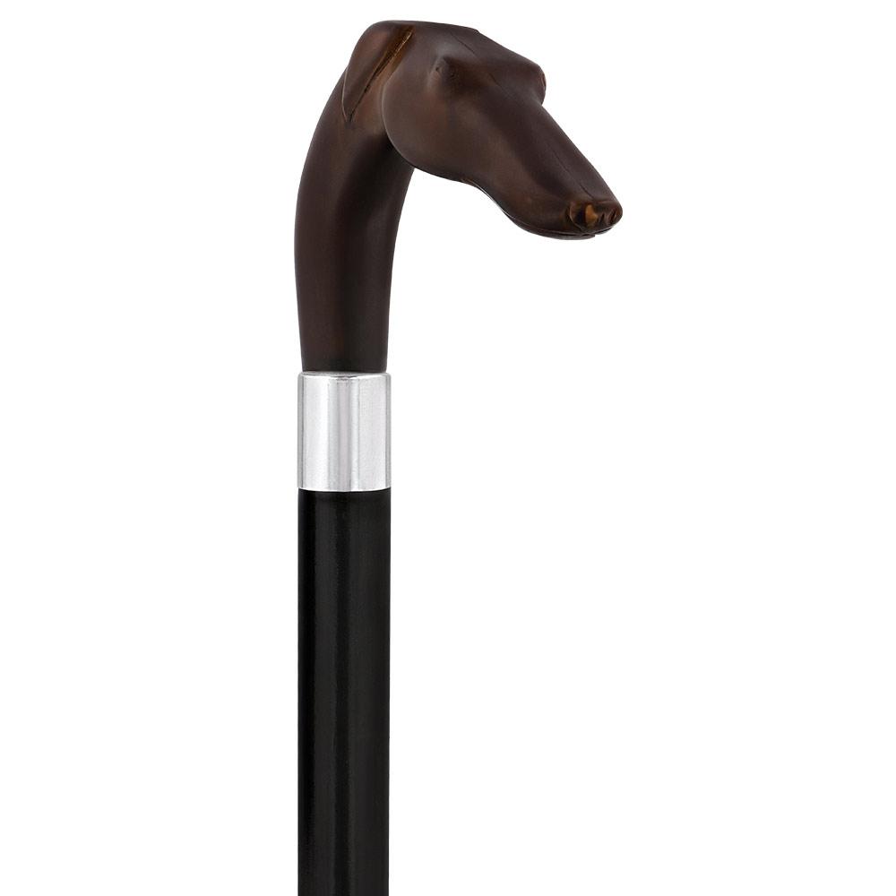 HARVY Whippet Dog Tourist Crook Walking Cane