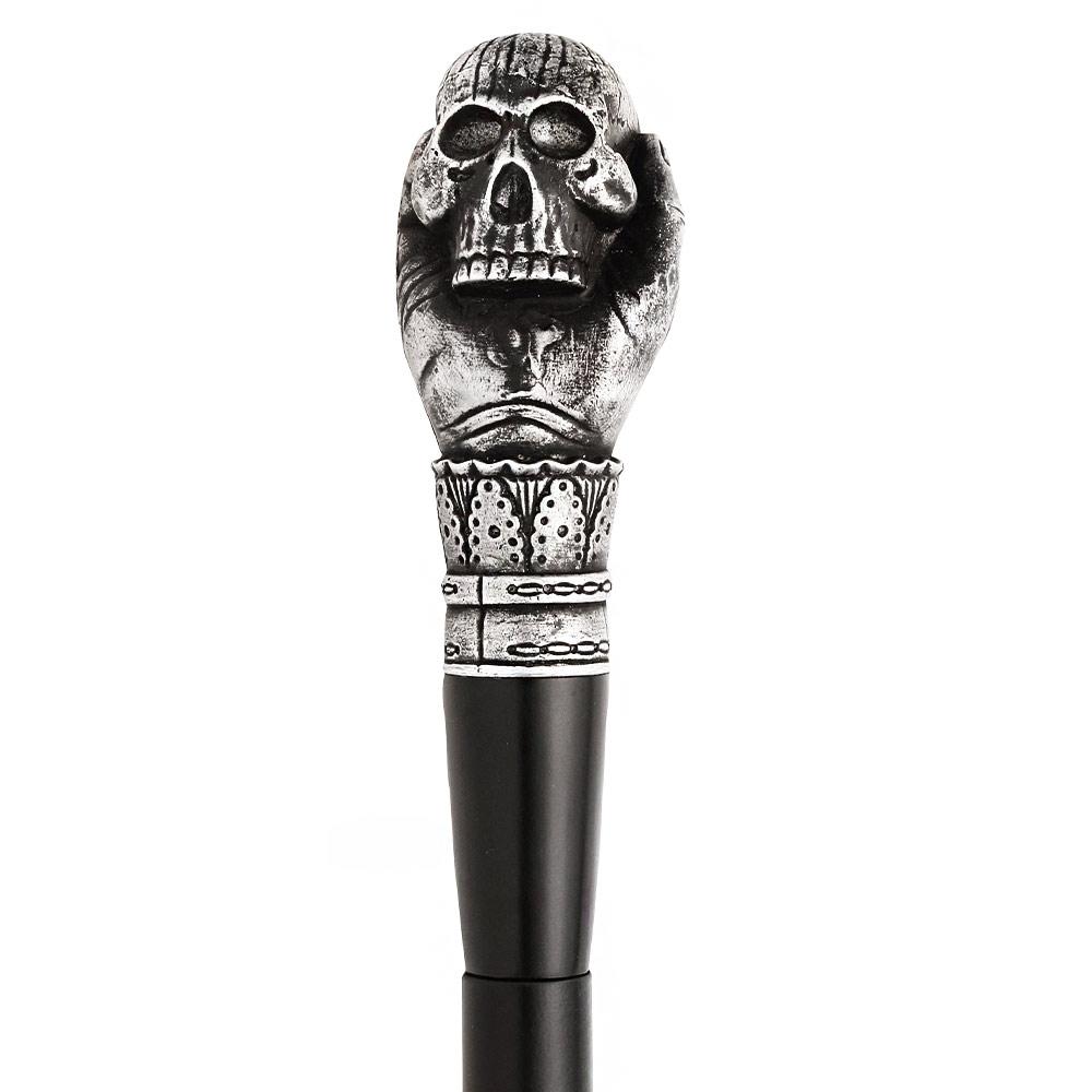 Skull in Hand Walking Cane