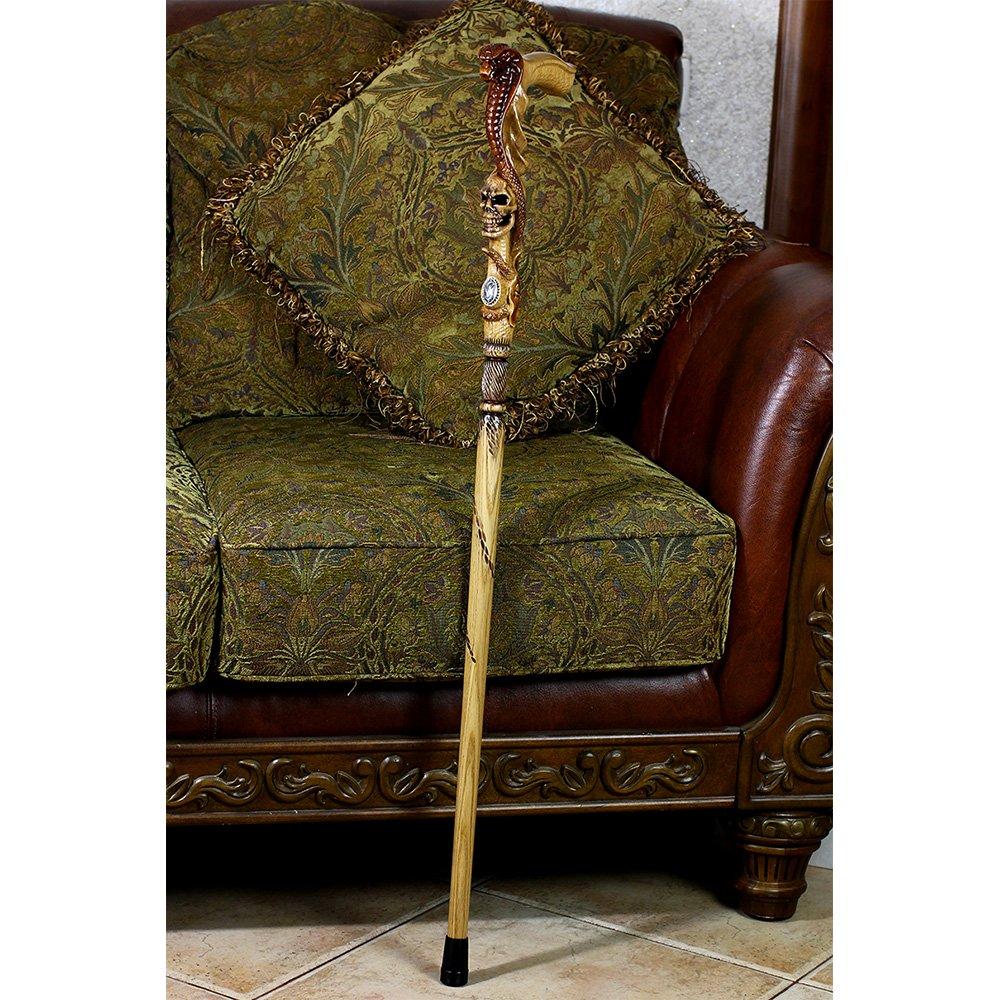 Igor Cobra Snake and Skull Artisan Intricate Handcarved Cane