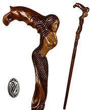 Igor Crying Mermaid Artisan Intricate Hand-Carved Cane