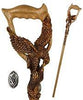 Igor Hunting Eagle & Fish Artisan Intricate Hand-Carved Cane