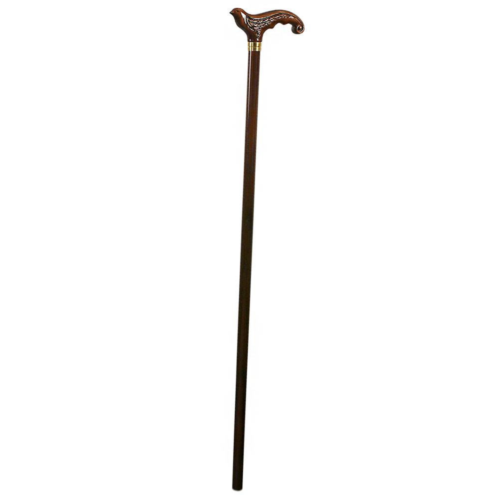 Igor Brown Swallow Bird Artisan Intricate Handcarved Cane