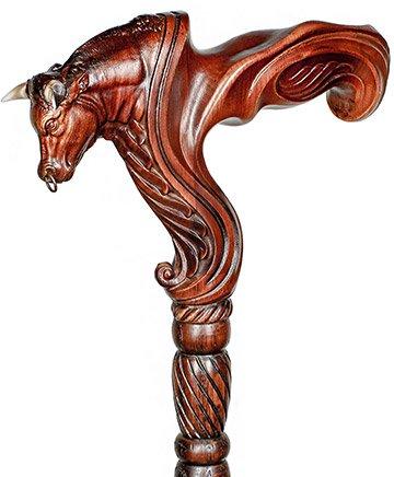 Igor Bull Right Hand Ergonomic Handcarved Cane