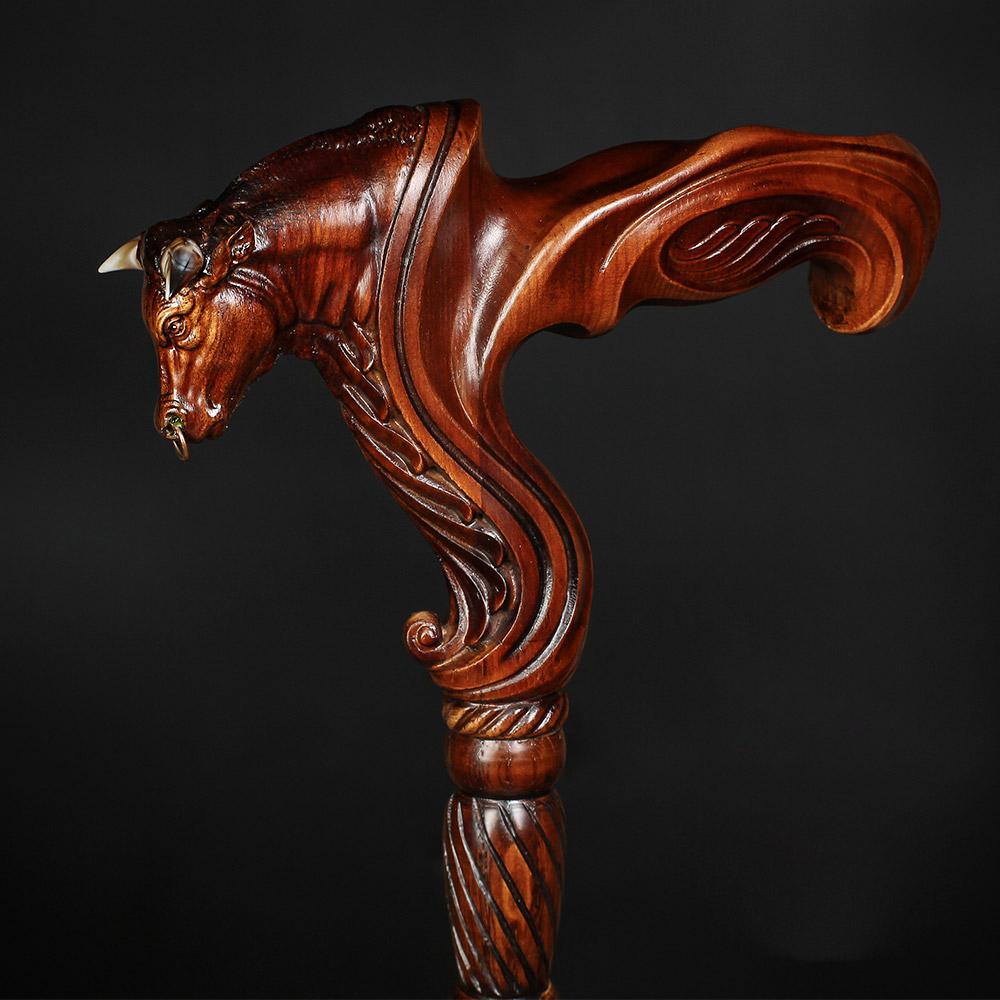 Igor Bull Right Hand Ergonomic Handcarved Cane