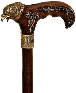 Igor Eagle Head Bronze Artisan Intricate Handcarved Cane