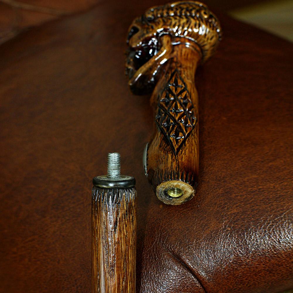 Igor Egyptian Skull Artisan Intricate Wood Handcarved Cane