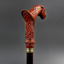 Igor Horse Artisan Intricate Molded Cane Cane