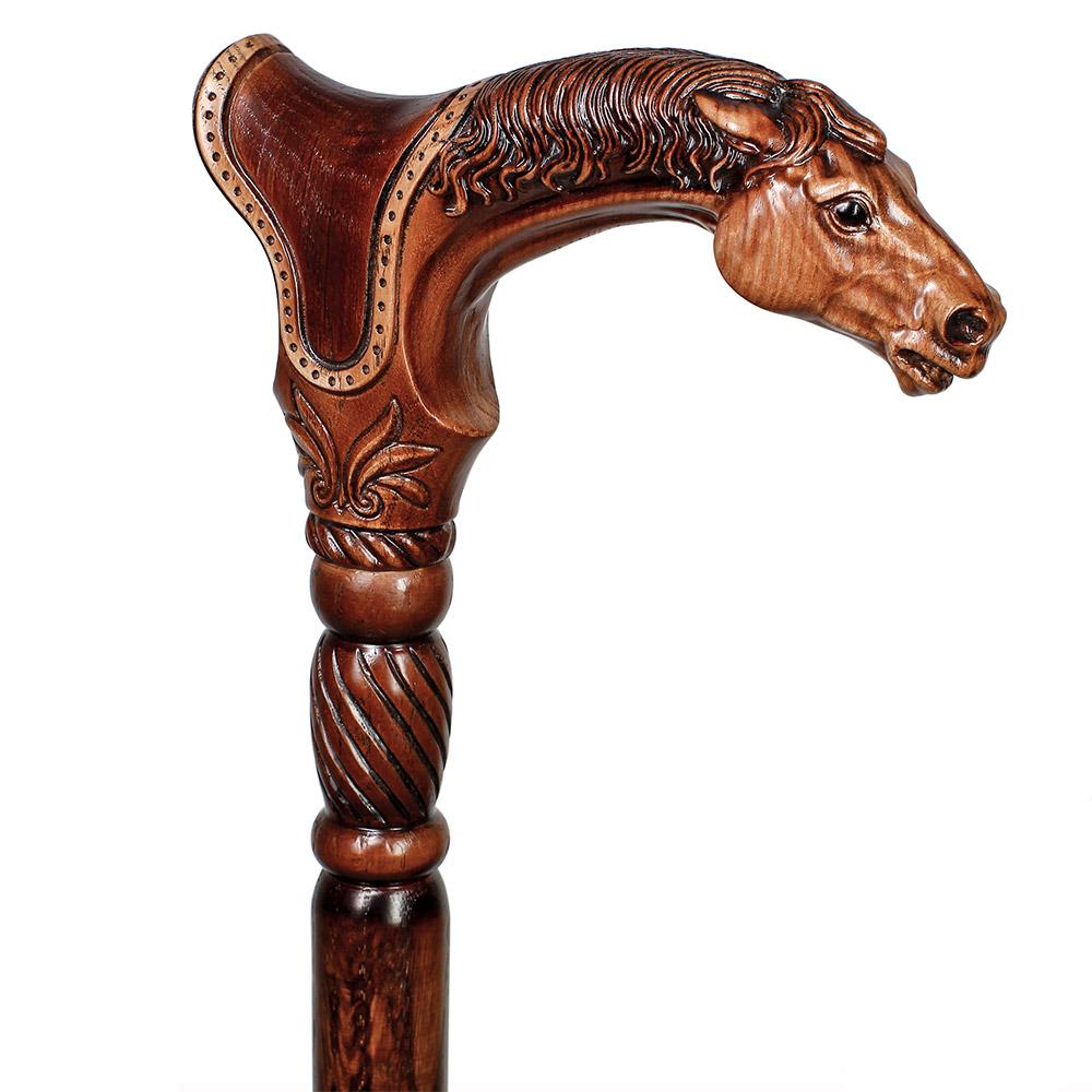 Igor Horse With Saddle Artisan Intricate Handcarved Cane