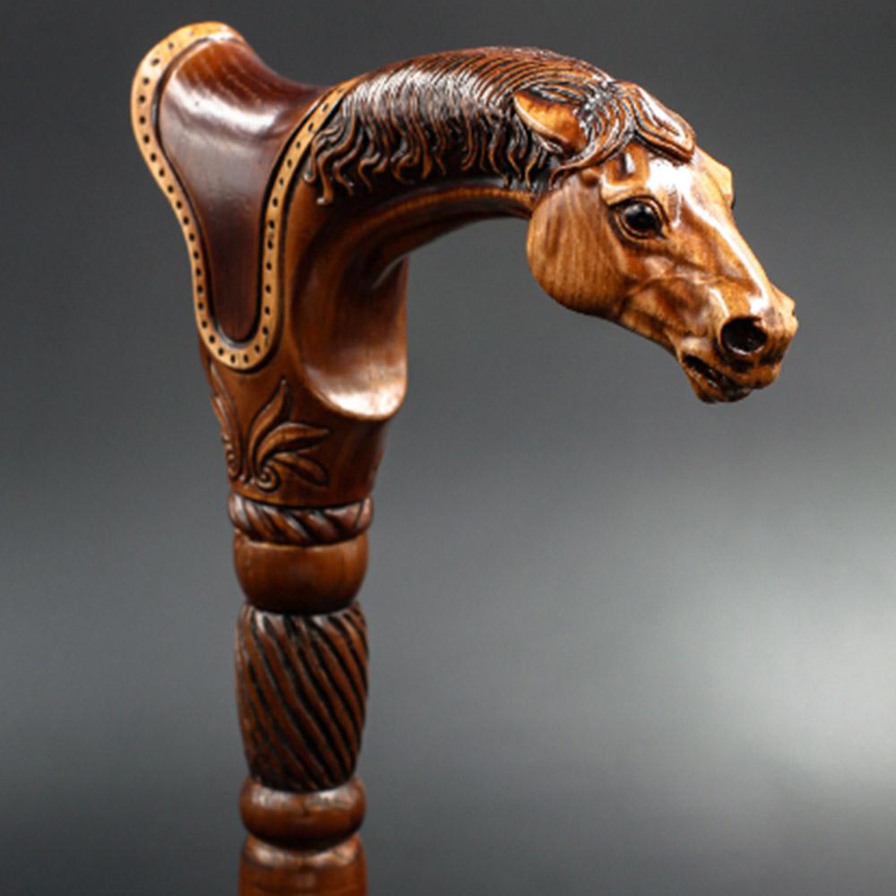 Igor Horse With Saddle Artisan Intricate Handcarved Cane