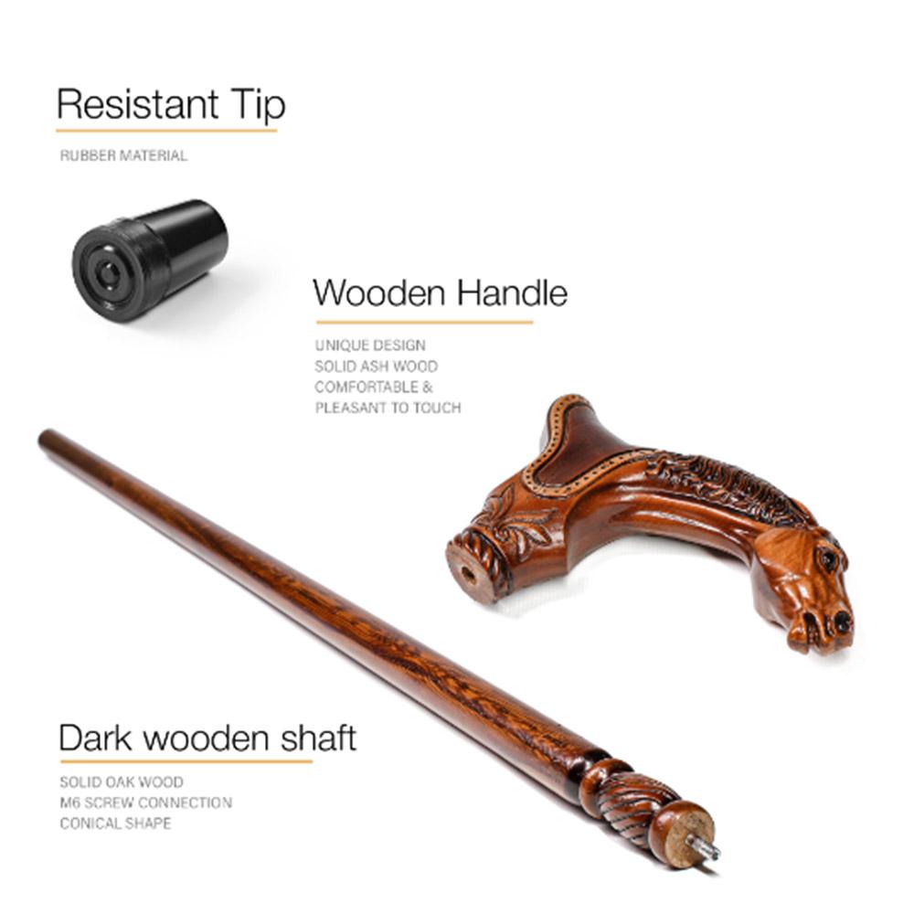 Igor Horse With Saddle Artisan Intricate Handcarved Cane