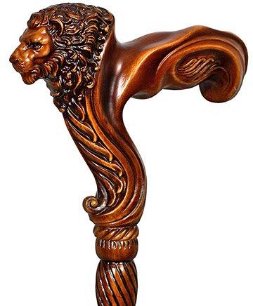 Igor Lion Head Right Hand Ergonomic Handcarved Cane