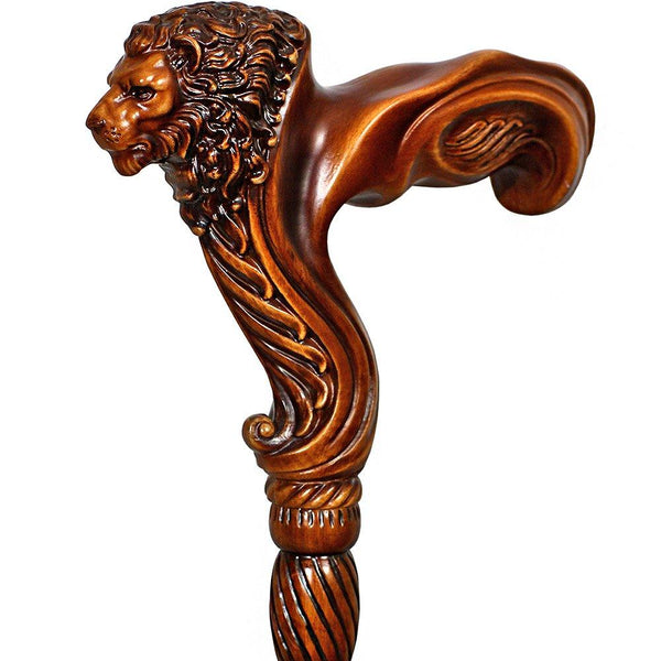 Igor Lion Head Right Hand Ergonomic Handcarved Cane