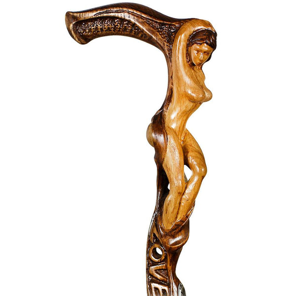 Mother Nature Oak Wood Artisan Intricate Handcarved Cane – Fashionable ...