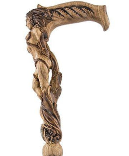 Igor Ships Lady Figurehead - Intricate Handcarved Cane