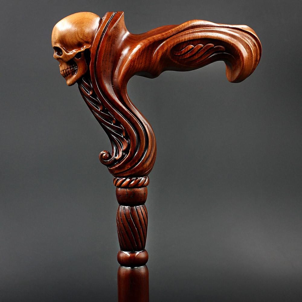 Igor Skull Head Right Hand Ergonomic Handcarved Cane