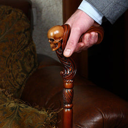 Igor Skull Head Right Hand Ergonomic Handcarved Cane