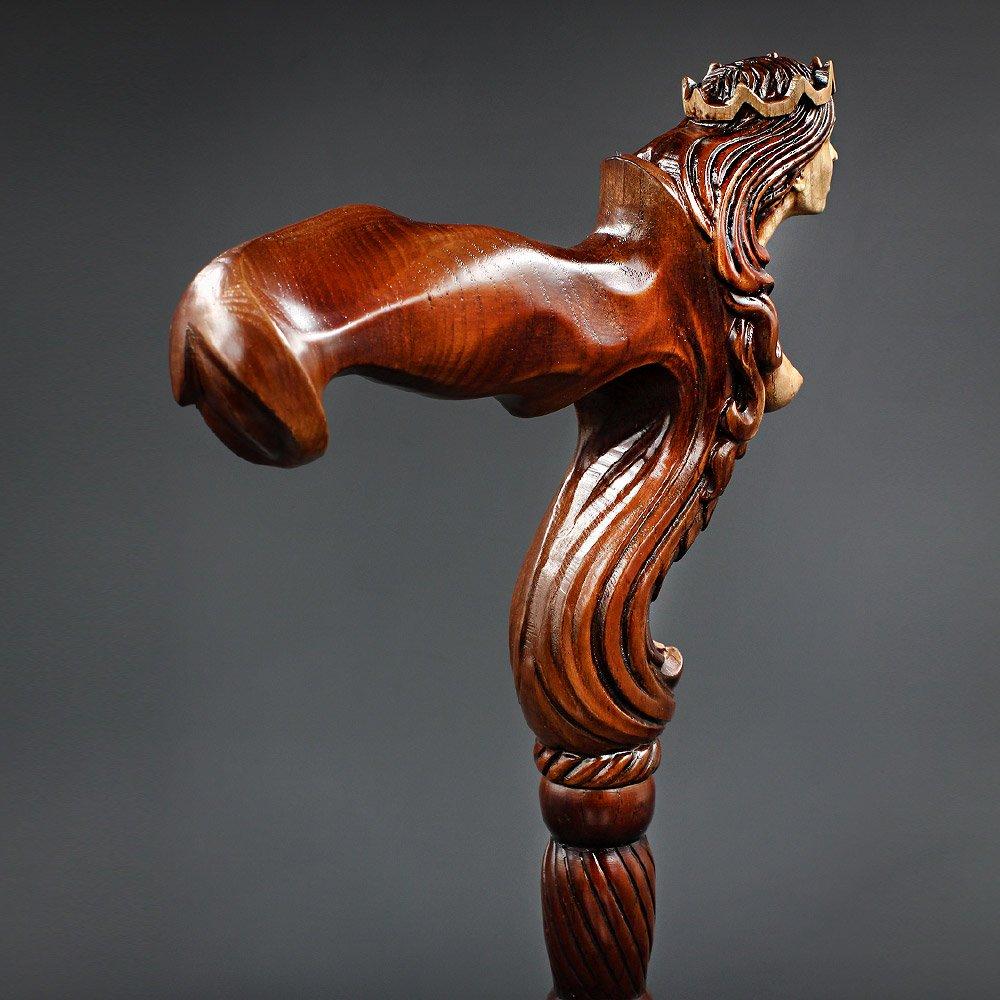 Syrin Right Hand Ergonomic Handcarved Cane: Walk with Mythical Grace