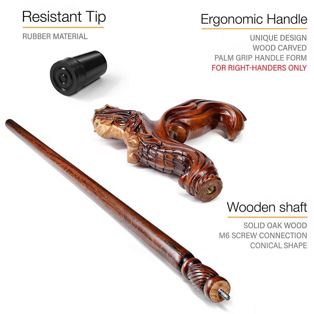 Igor Syrin Right Hand Ergonomic Handcarved Cane