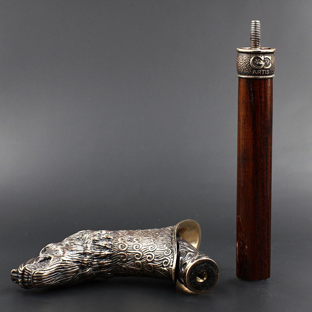 Igor Victorian Wolf Artisan Intricate Brass Handcarved Cane