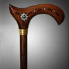 Mother of Pearl Inlay Wooden Derby Cane