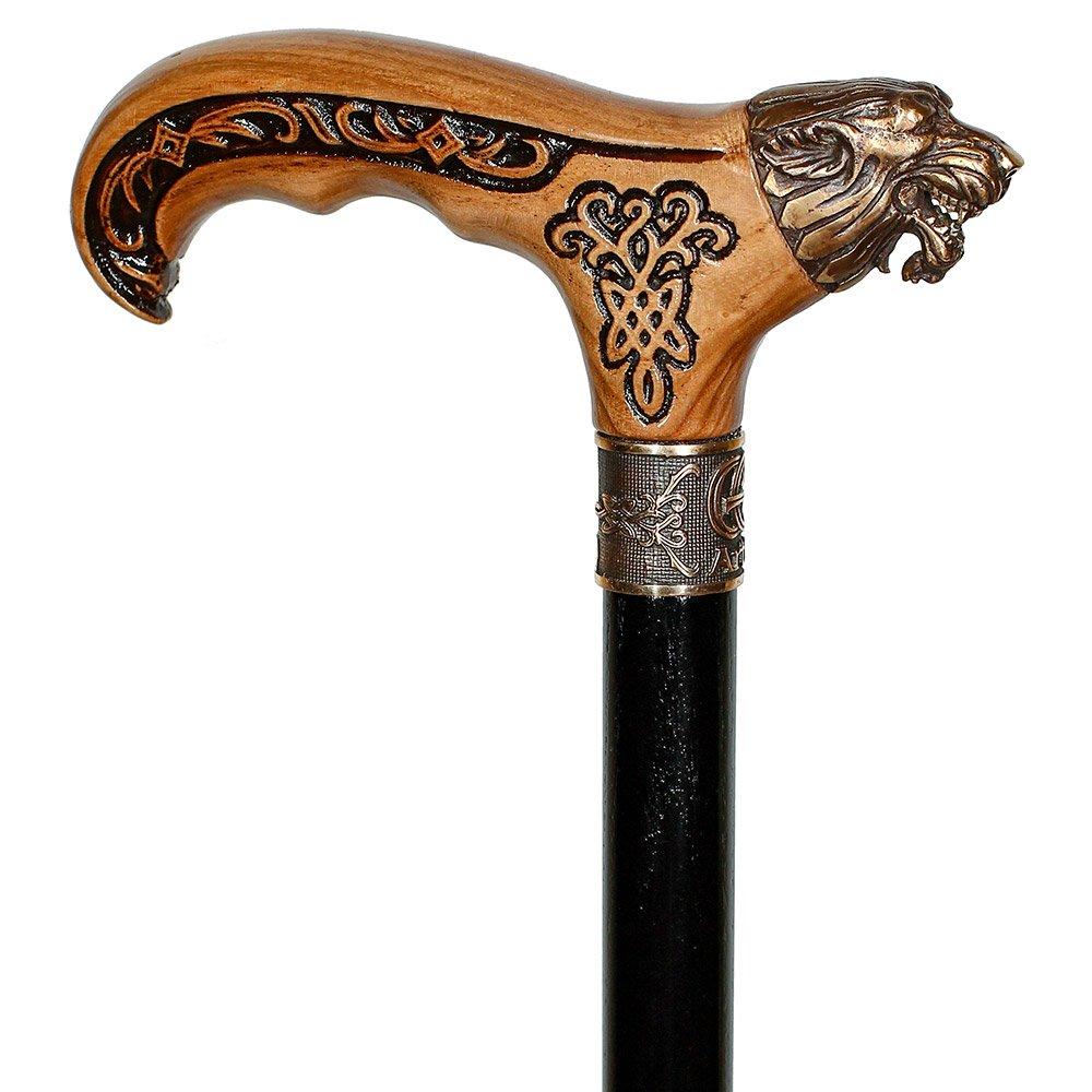 Igor Celtic Bronze Direwolf Derby Walking Cane