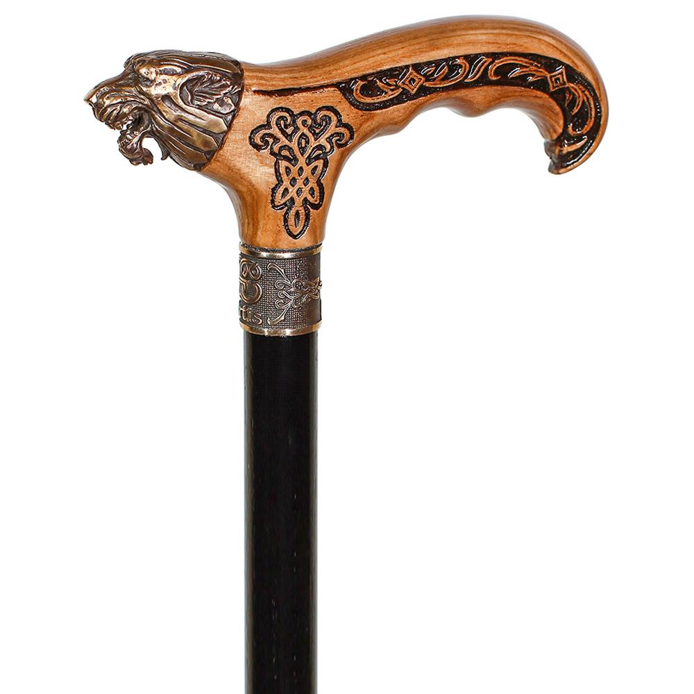 Igor Celtic Bronze Direwolf Derby Walking Cane