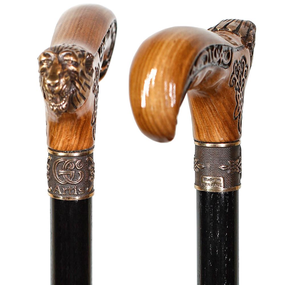 Igor Celtic Bronze Direwolf Derby Walking Cane