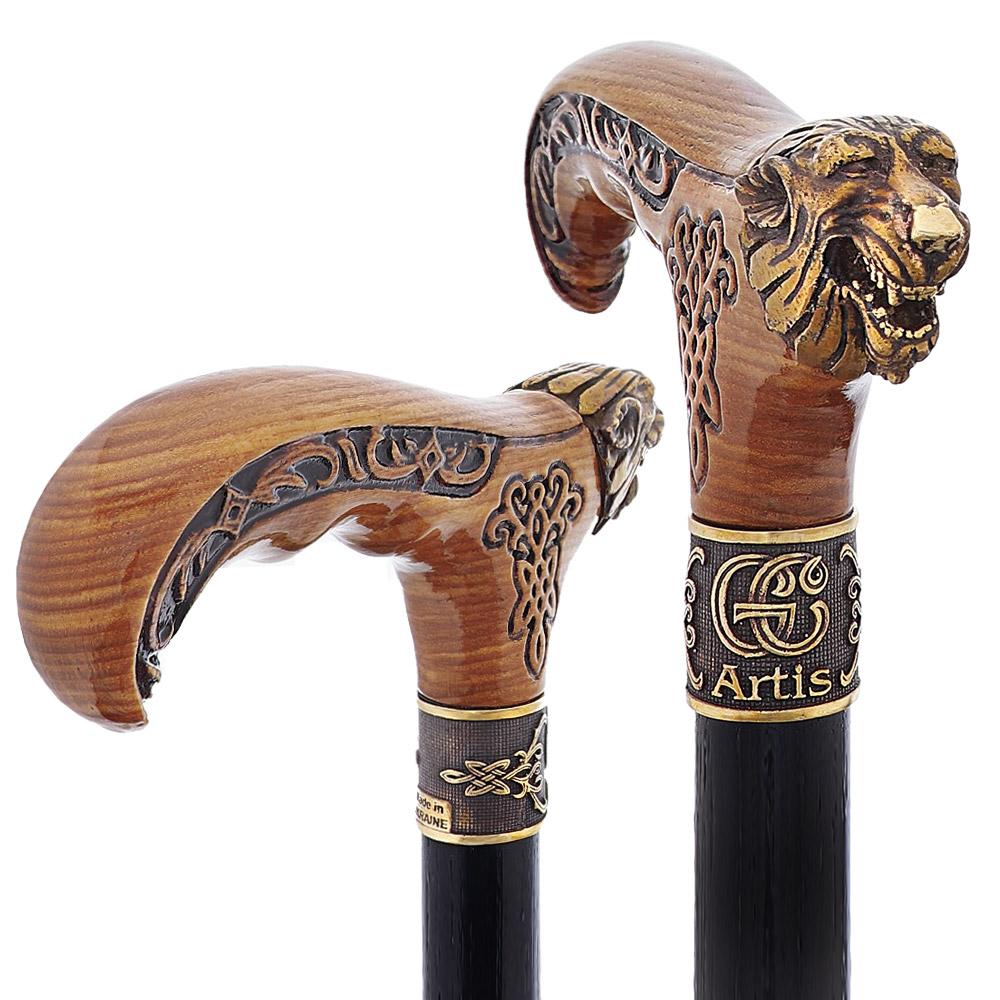 Igor Celtic Bronze Direwolf Derby Walking Cane