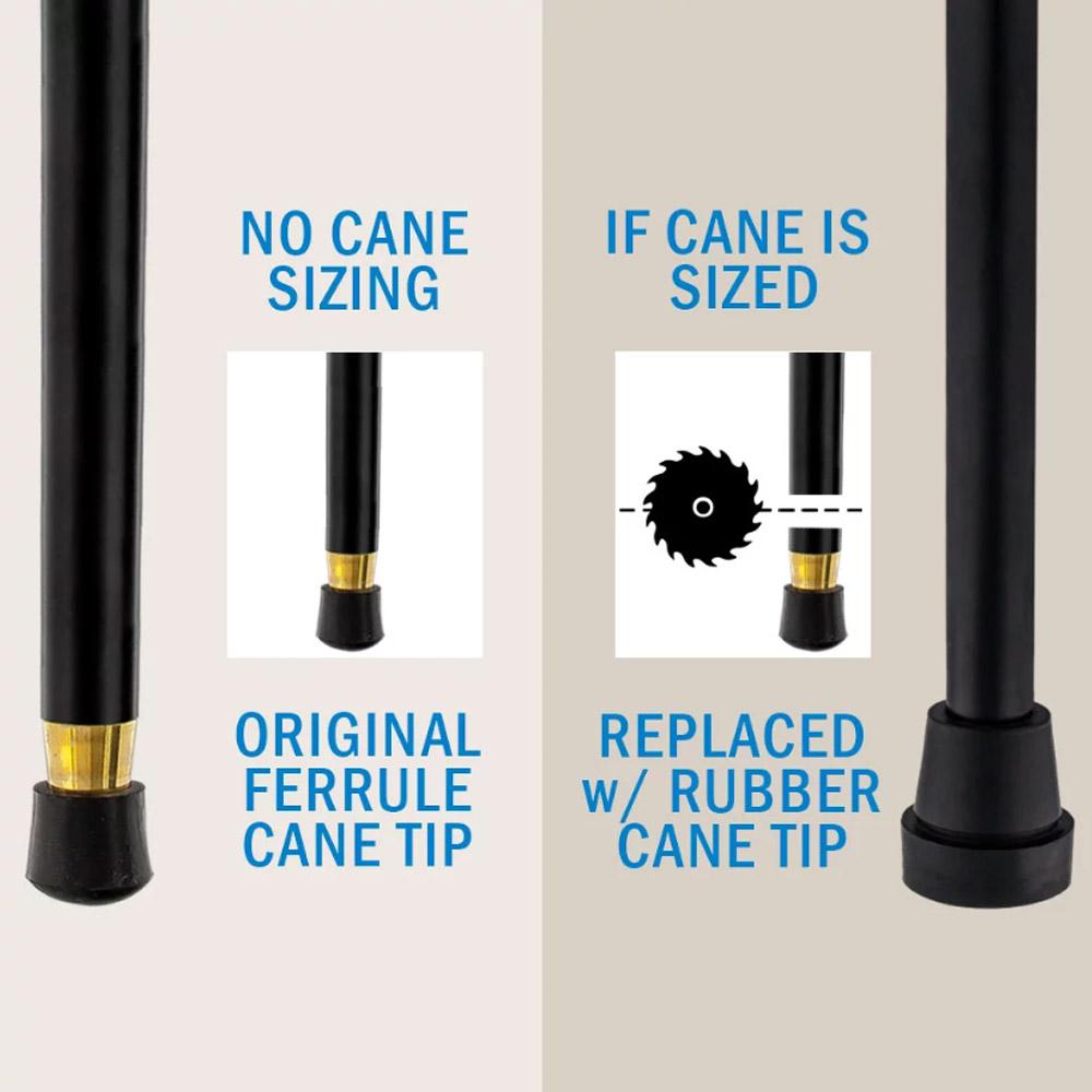 Large Combo Tip For Cane/Walking with 1 1/4 Ferrule Hummul Carving Company