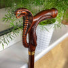 Igor Cobra Snake Right Hand Handcarved Oak Wood Cane