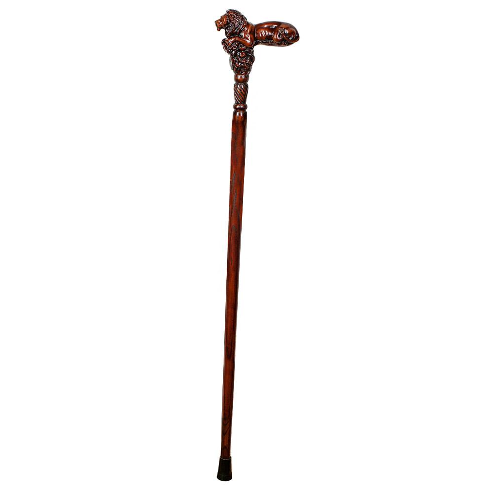 Igor Lion King Right Hand Hand-Carved Oak Wood Cane