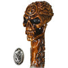 Igor Egyptian Skull Wood Artisan Intricate Handcarved Cane