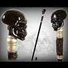 Igor Gothic Style Knob Black Scroll Skull Cane