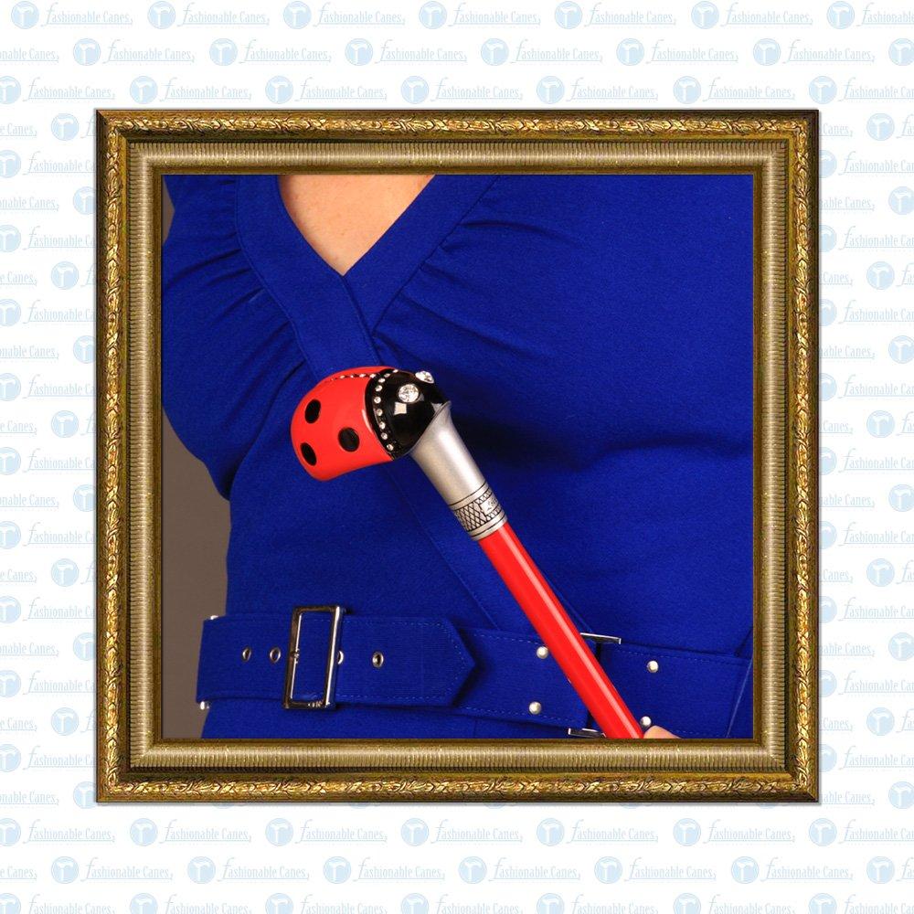 Ladybug 1 Shaft - Lola Signature LadyBug Carbon Fiber Walking Cane w/ 1 Shaft