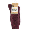 Made in Ireland Ladies Beautiful Burgundy Irish Wool Country Socks