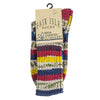 Made in Ireland Ladies Delightful Tri Color Pattern Designer Irish Wool Country Socks
