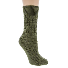 Made in Ireland Ladies Green New Shades of Eire Irish Wool Socks