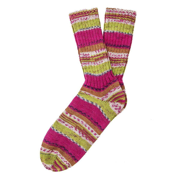 Made in Ireland Ladies Passionate Pink Pattern Designer Irish Wool Country Socks