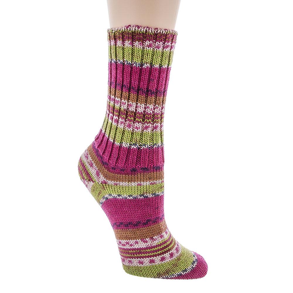 Made in Ireland Ladies Passionate Pink Pattern Designer Irish Wool Country Socks