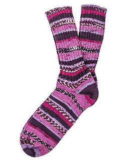 Made in Ireland Ladies Pretty Purple Pattern Designer Irish Wool Country Socks
