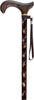 Med Basix Deer Derby Walking Cane With Standard Adjustable Aluminum Shaft and Brass Collar