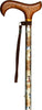Med Basix Horses Derby Walking Cane With Standard Adjustable Aluminum Shaft and Brass Collar