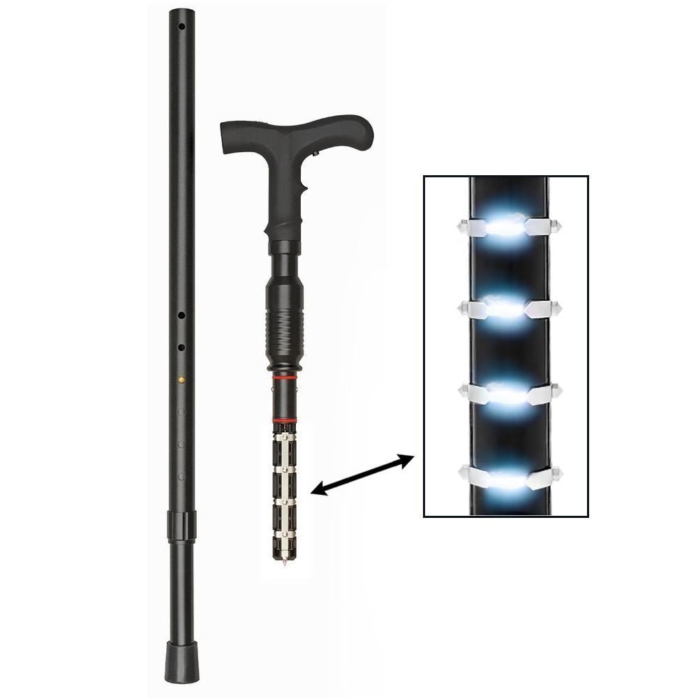 P.S. Products Zap Cane Hidden Covert Style - Stun Gun Rechargeable Cane with LED Flashlight