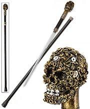 Quality Sword Cane Steampunk Bolt Head Sword Cane