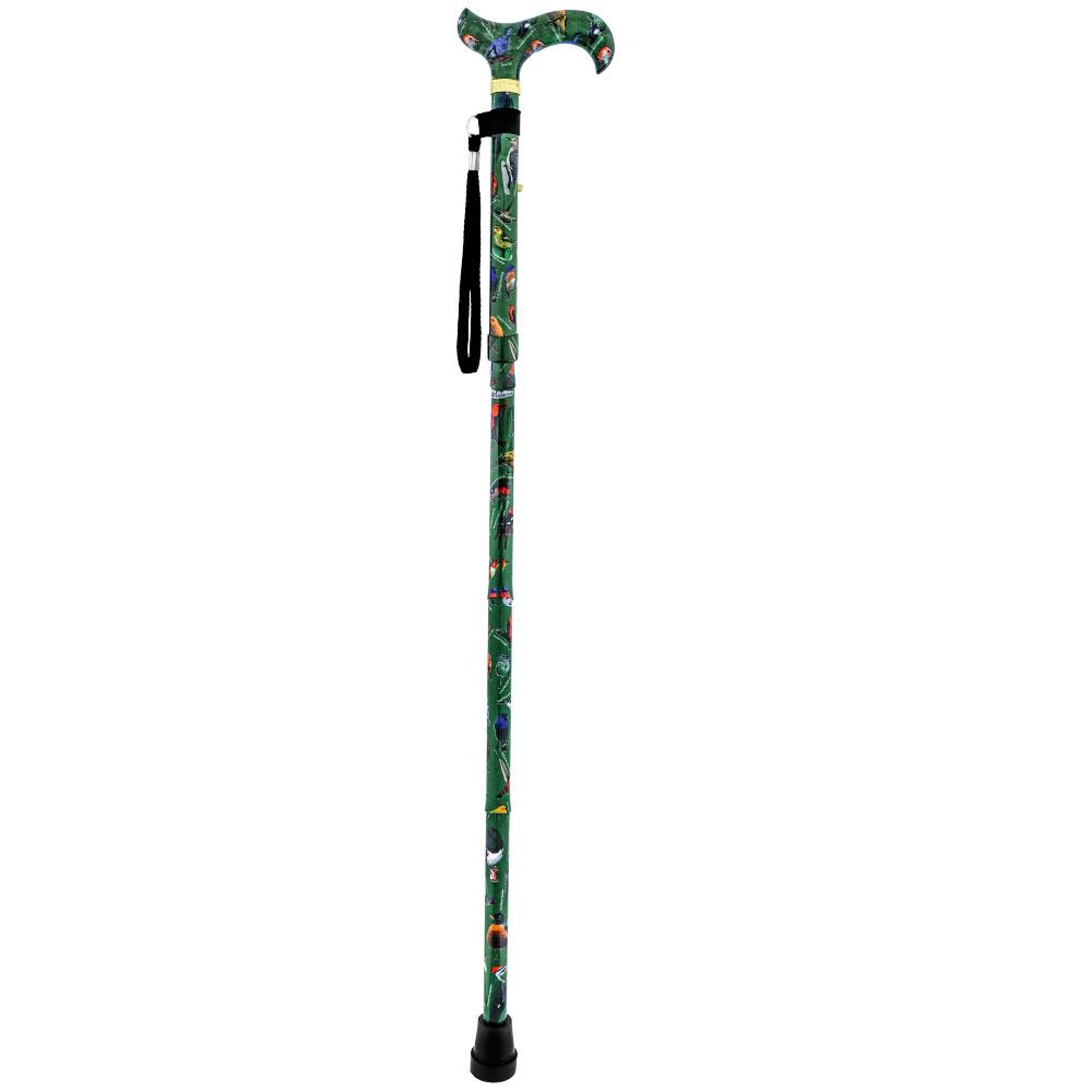 Royal Canes American Songbird Folding Adjustable Designer Derby Cane with Able Tri Pod Base
