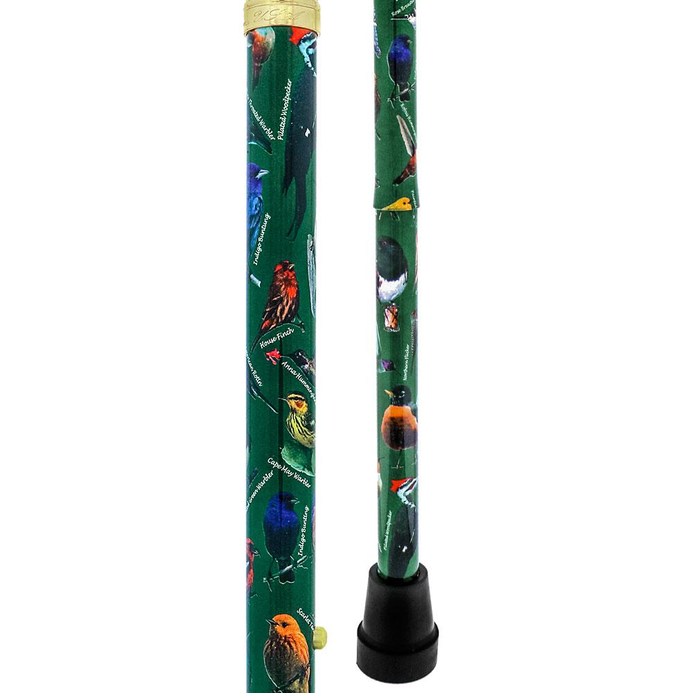 Royal Canes American Songbird Folding Adjustable Designer Derby Cane with Able Tri Pod Base