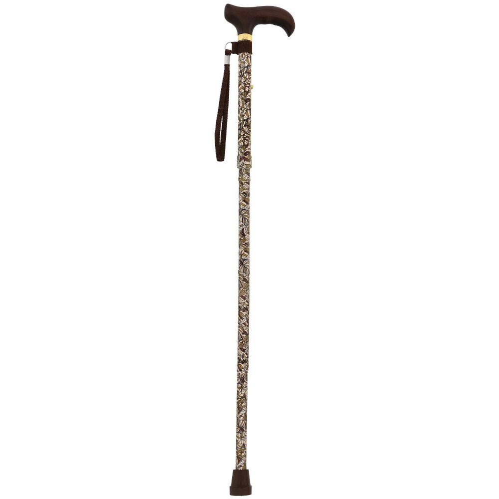 Royal Canes Bahama Leaf Folding Adjustable Designer Derby w/ Able Tri Pod Base
