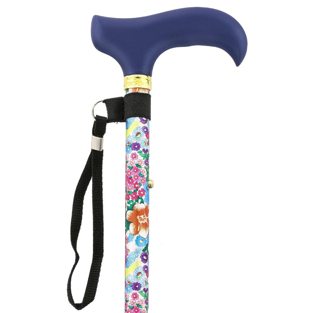 Royal Canes Beautiful Bouquet Adjustable Folding Cane w/ Able Tri Pod Base