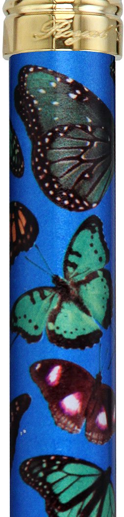 Royal Canes Blue Skies Butterfly Adjustable Derby Walking Cane w/ Able Tri Pod Base